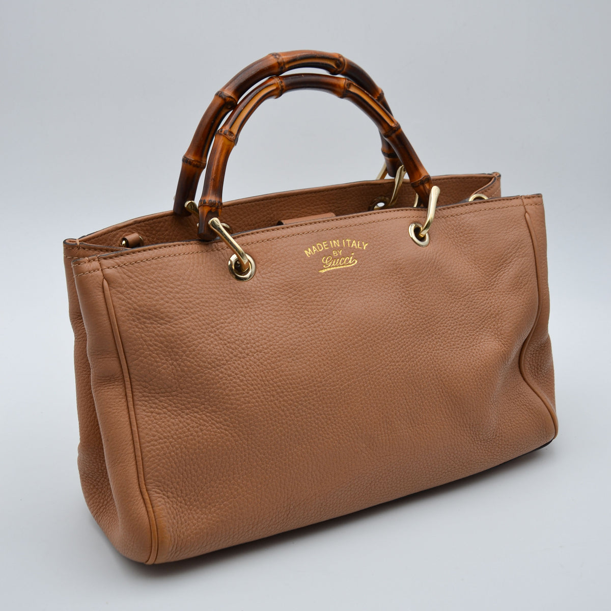Shopper Gucci Bamboo Cuir Grainé
