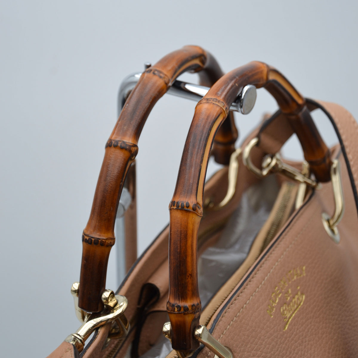 Shopper Gucci Bamboo Cuir Grainé