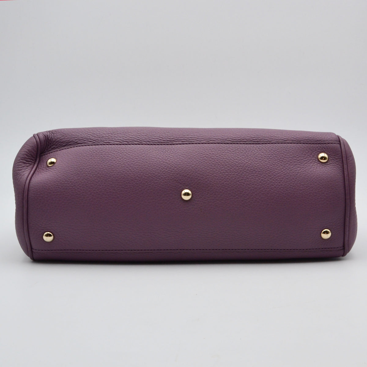 Shopper Gucci Bamboo Cuir Grainé mauve