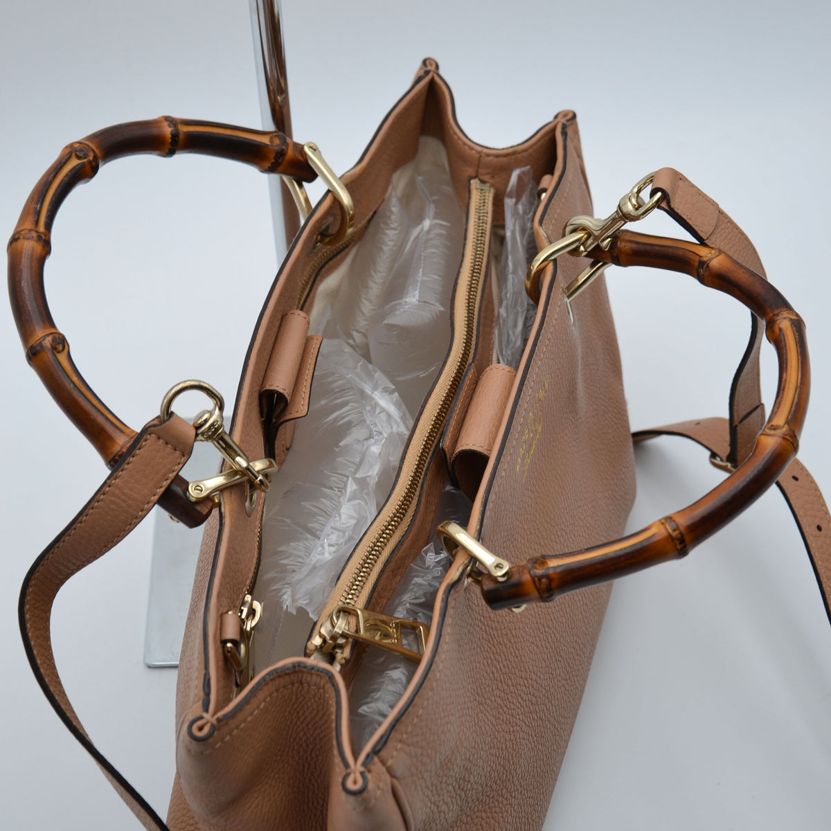 Shopper Gucci Bamboo Cuir Grainé