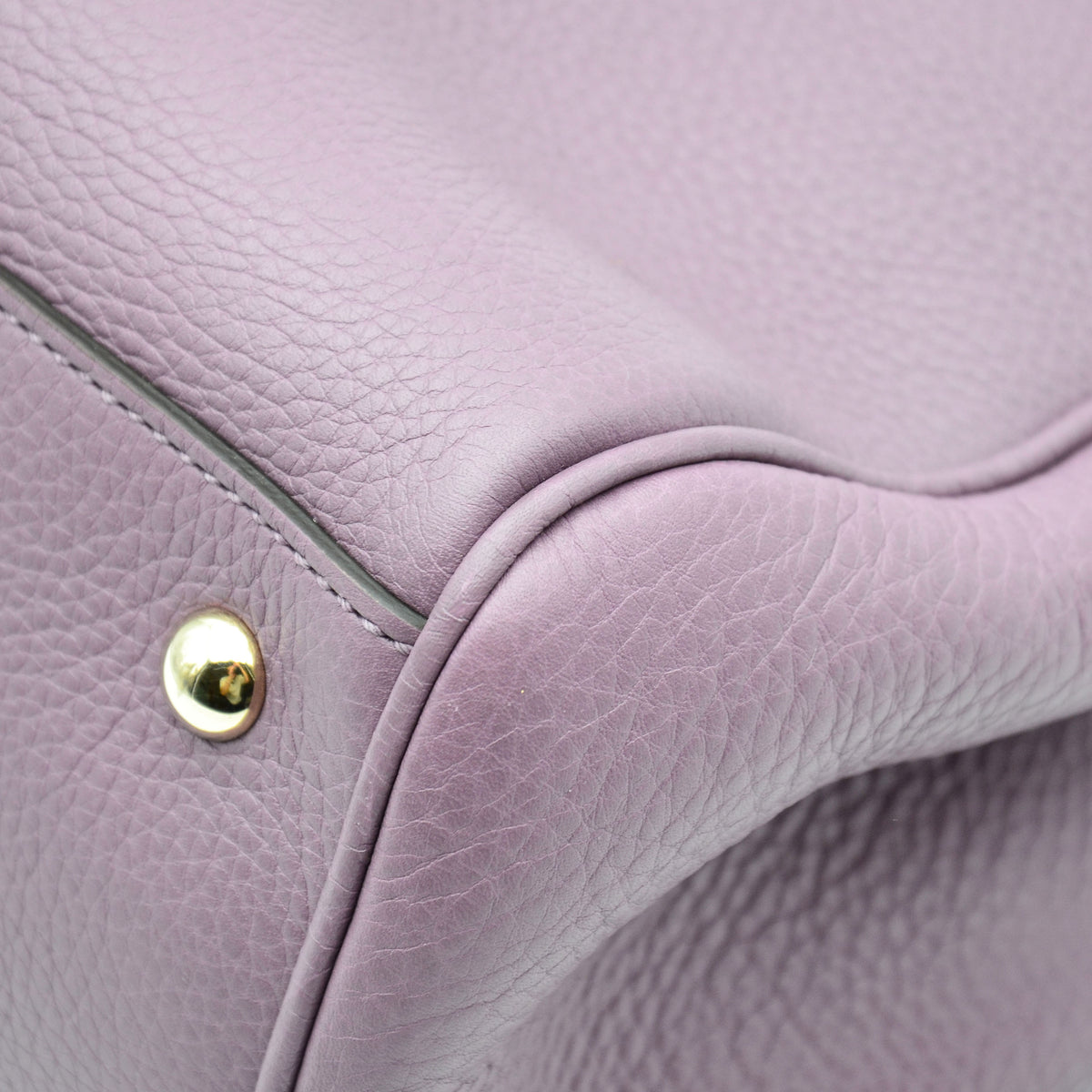 Shopper Gucci Bamboo Cuir Grainé mauve