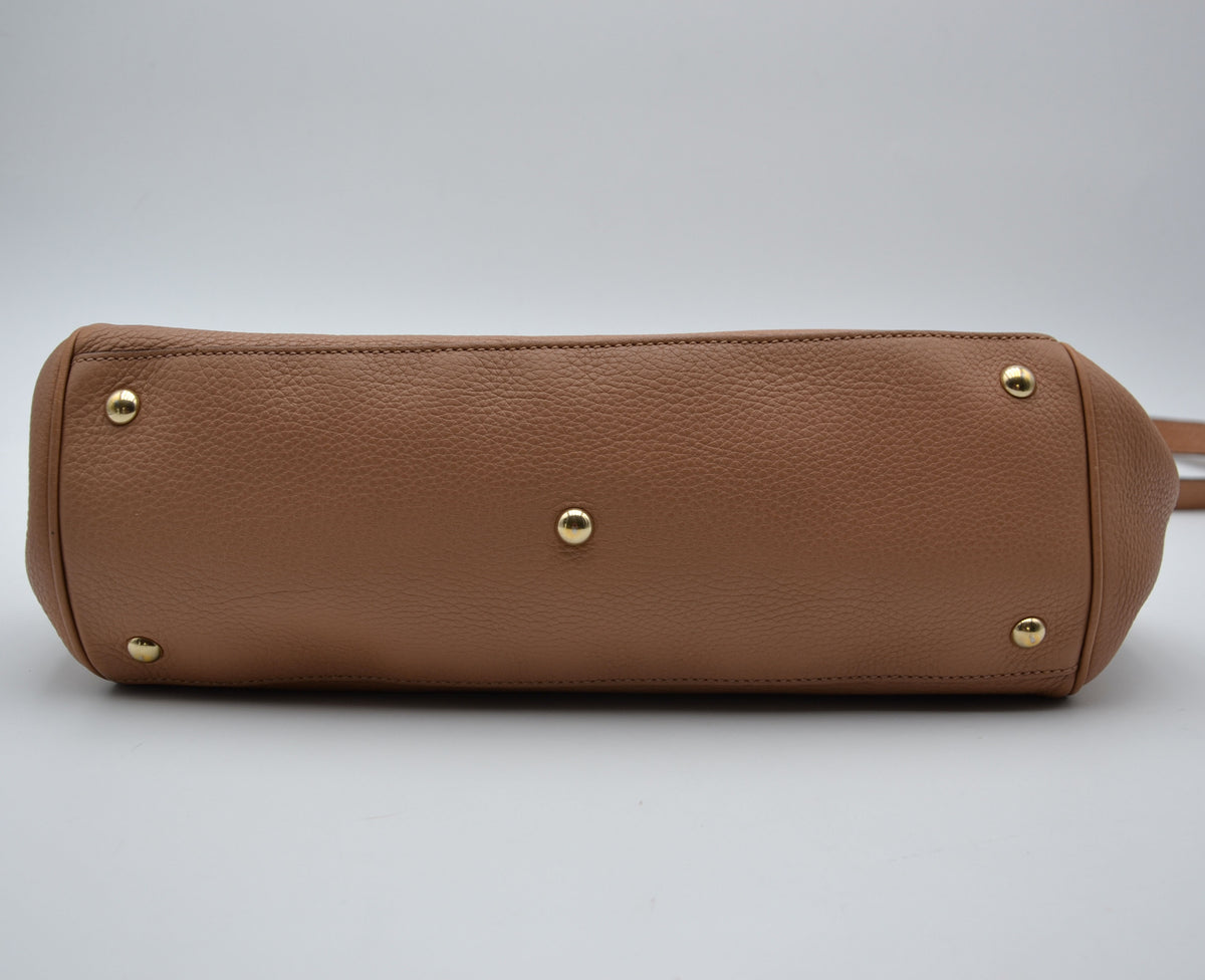 Shopper Gucci Bamboo Cuir Grainé