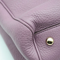 Shopper Gucci Bamboo Cuir Grainé mauve