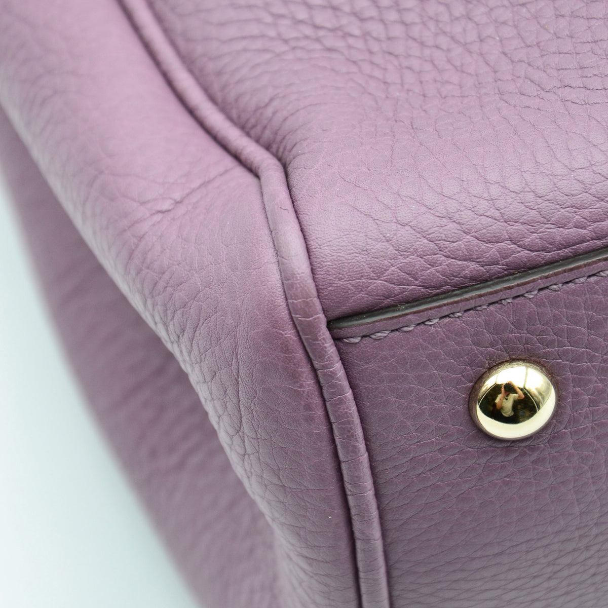 Shopper Gucci Bamboo Cuir Grainé mauve