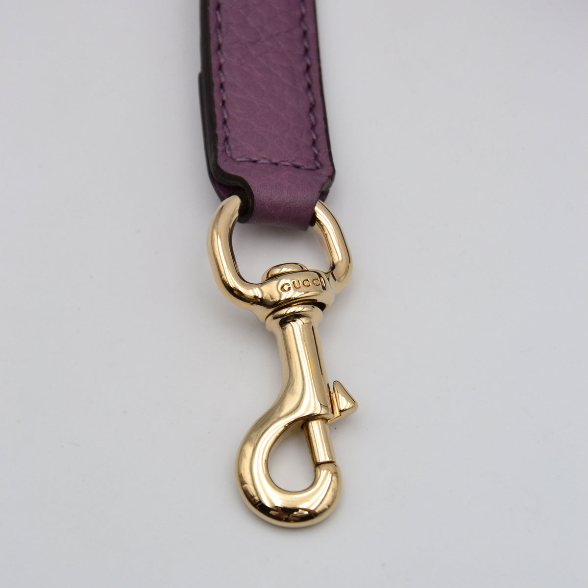 Shopper Gucci Bamboo Cuir Grainé mauve