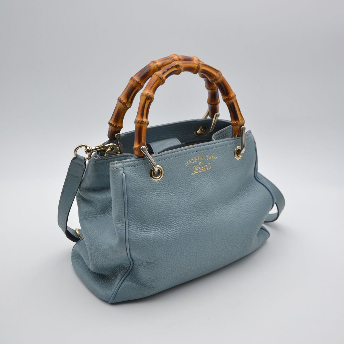 Sac Bamboo Shopper Gucci Bleu – Édition Limitée 50 Ans Japon