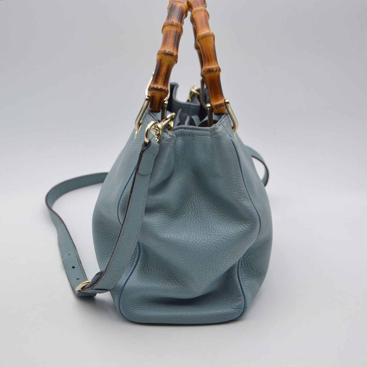 Sac Bamboo Shopper Gucci Bleu – Édition Limitée 50 Ans Japon