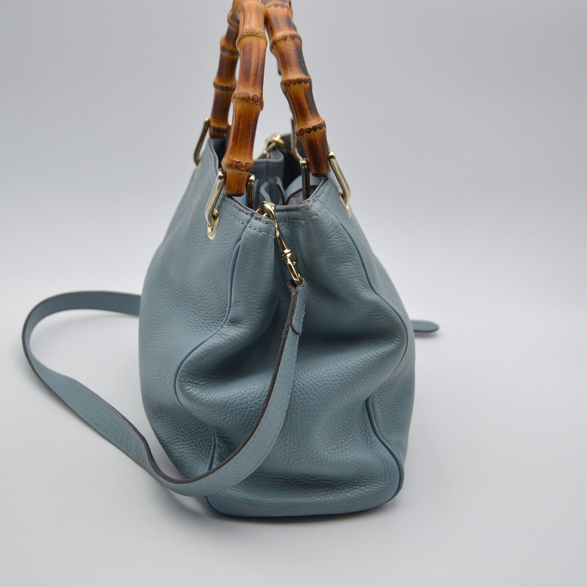 Sac Bamboo Shopper Gucci Bleu – Édition Limitée 50 Ans Japon