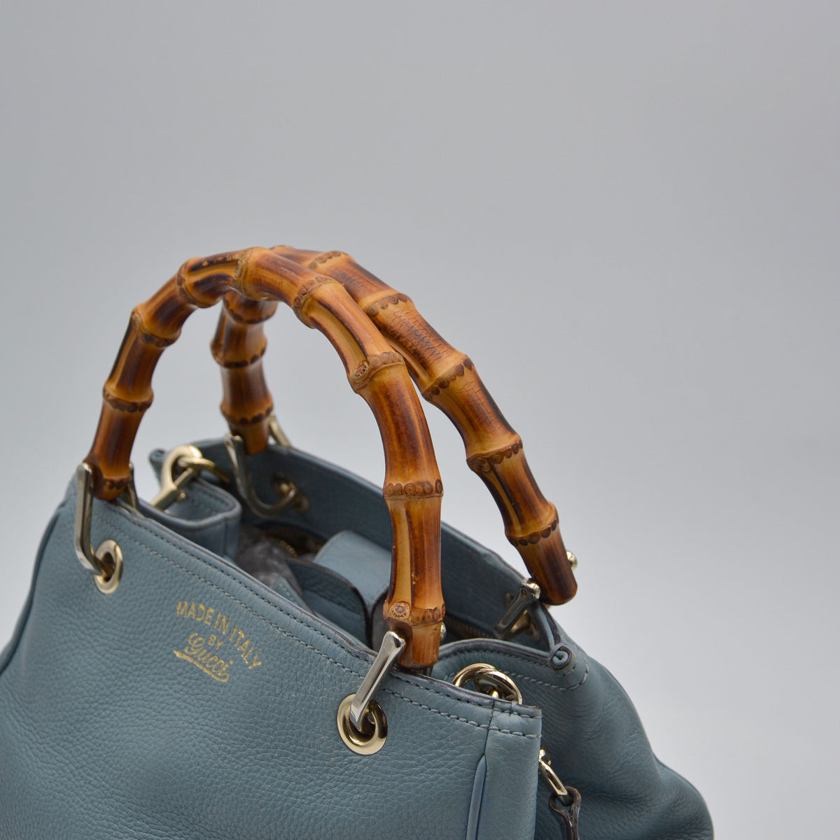 Sac Bamboo Shopper Gucci Bleu – Édition Limitée 50 Ans Japon