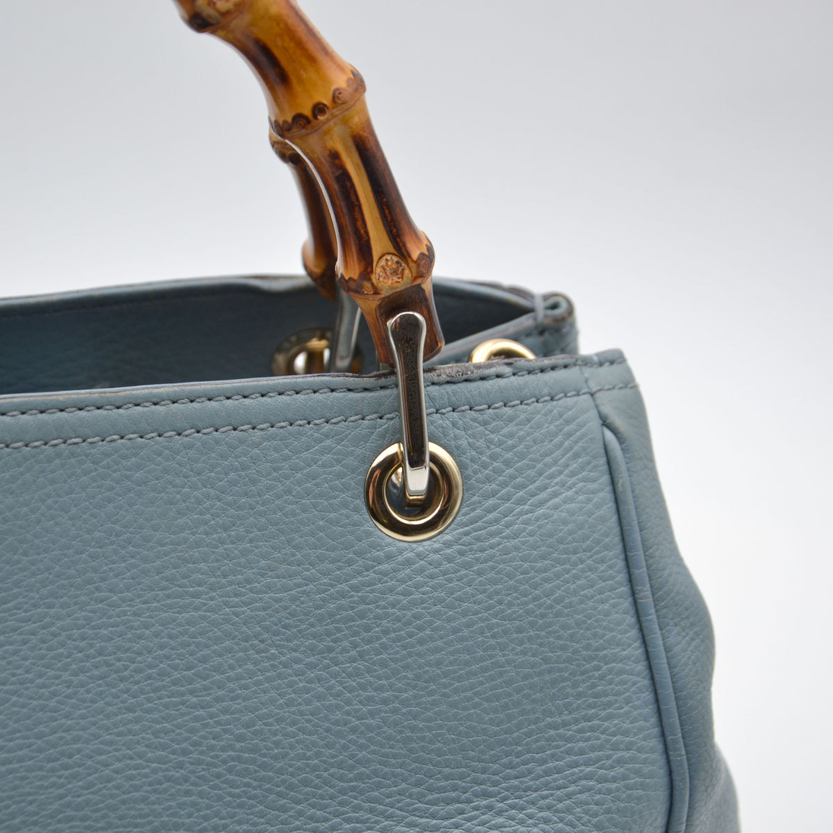 Sac Bamboo Shopper Gucci Bleu – Édition Limitée 50 Ans Japon