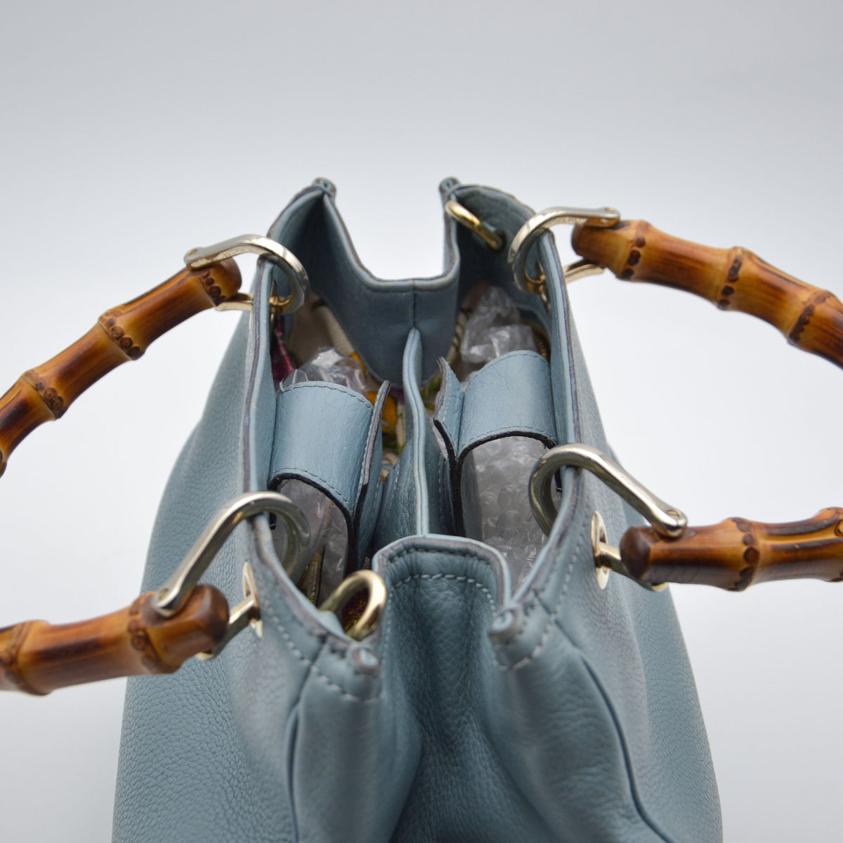 Sac Bamboo Shopper Gucci Bleu – Édition Limitée 50 Ans Japon
