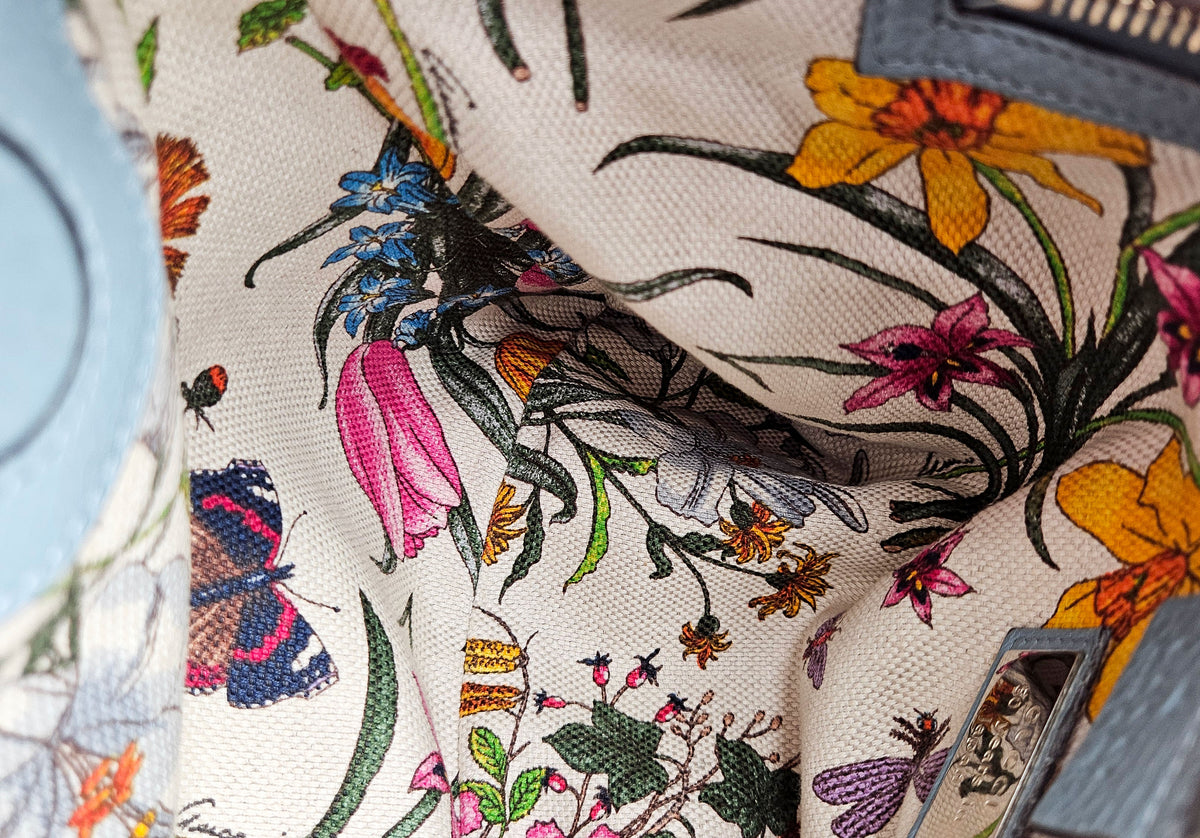 Sac Bamboo Shopper Gucci Bleu – Édition Limitée 50 Ans Japon