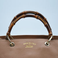 Shopper Gucci Bamboo Cuir Grainé