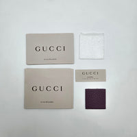 Shopper Gucci Bamboo Cuir Grainé mauve