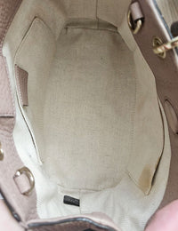 Gucci Bamboo Shopper mini cuir grainé taupe