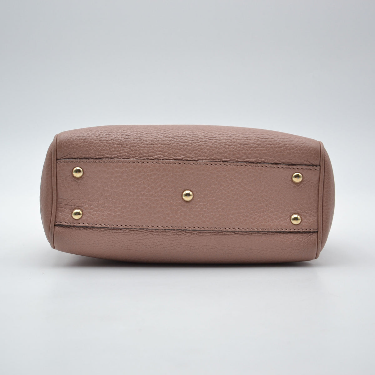 Gucci Bamboo Shopper mini cuir grainé taupe