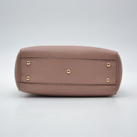 Gucci Bamboo Shopper mini cuir grainé taupe