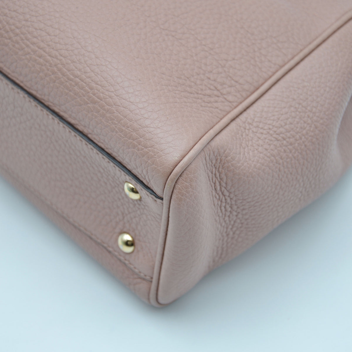 Gucci Bamboo Shopper mini cuir grainé taupe