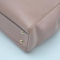 Gucci Bamboo Shopper mini cuir grainé taupe