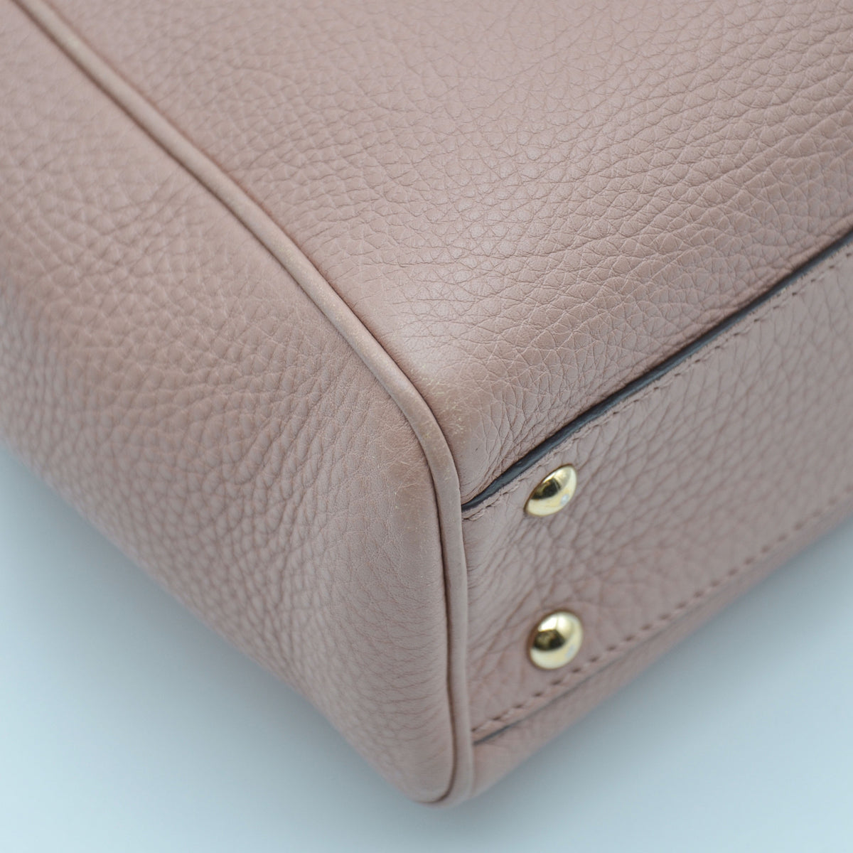 Gucci Bamboo Shopper mini cuir grainé taupe