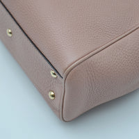 Gucci Bamboo Shopper mini cuir grainé taupe