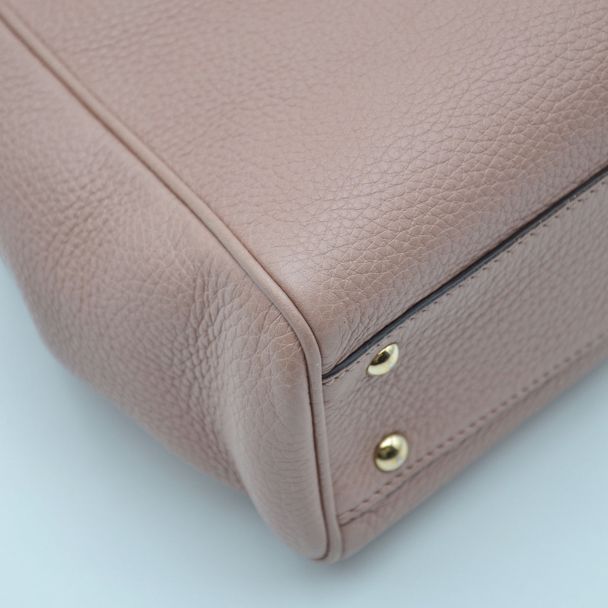 Gucci Bamboo Shopper mini cuir grainé taupe