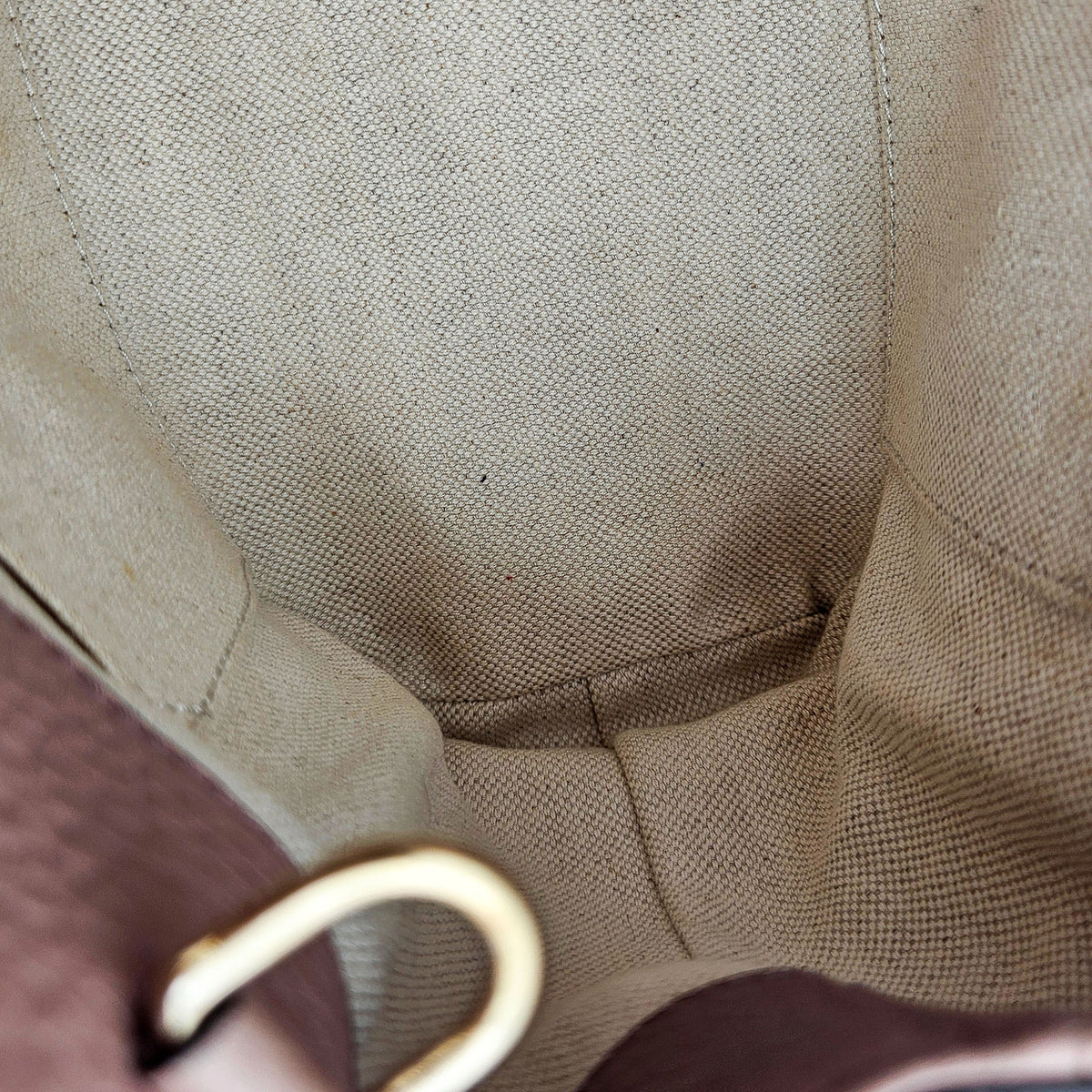 Gucci Bamboo Shopper mini cuir grainé taupe