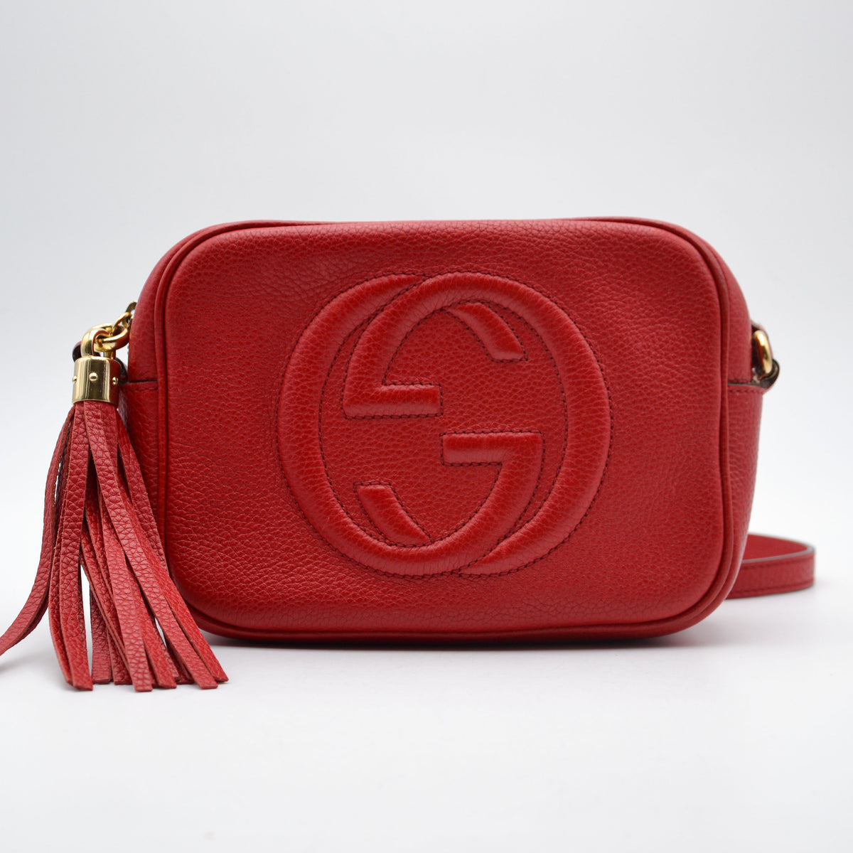 Sac Gucci Soho Disco Cuir Grainé Rouge Vif