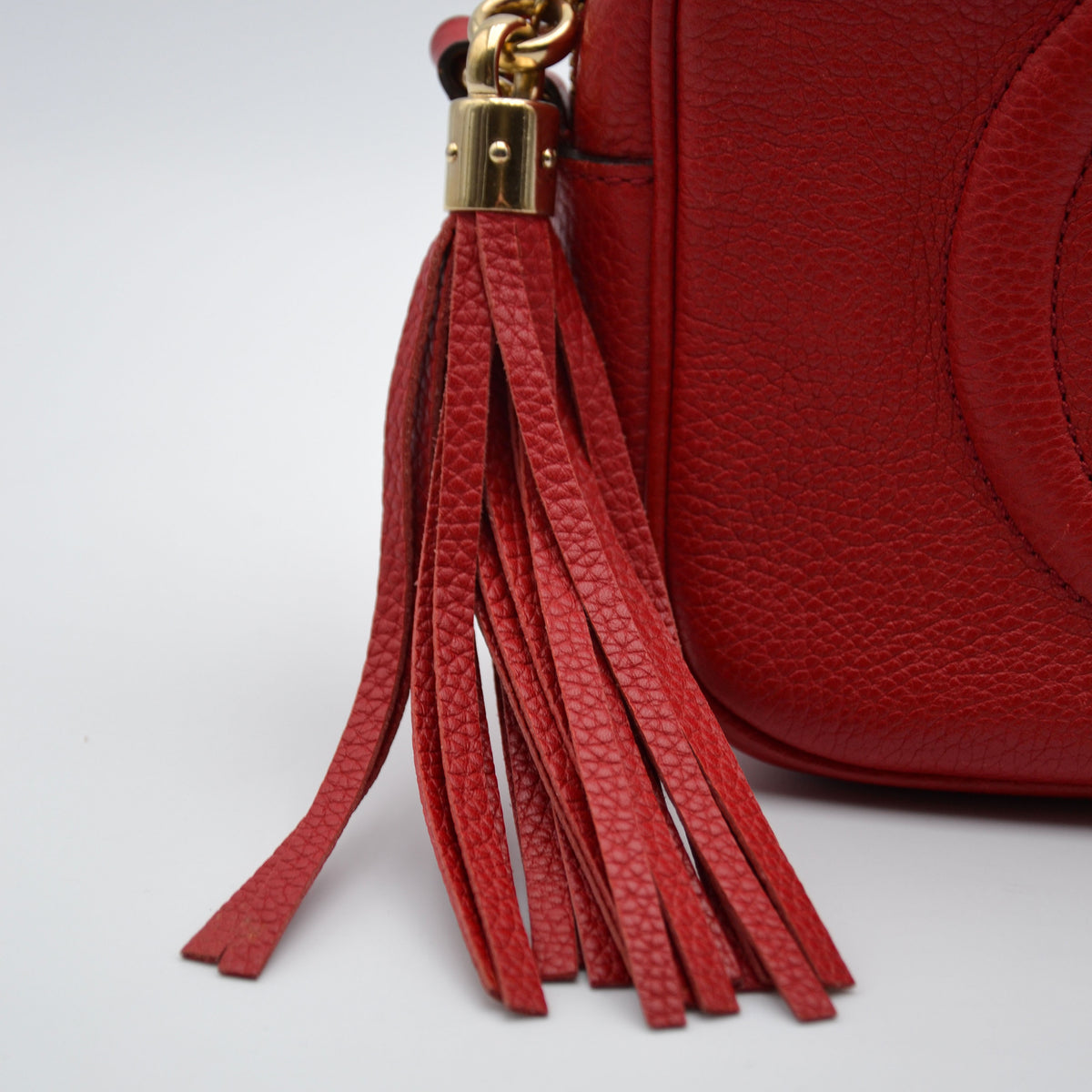 Sac Gucci Soho Disco Cuir Grainé Rouge Vif