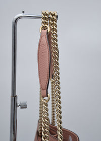 Sac Gucci Soho Tote XL rose poudré en cuir grainé