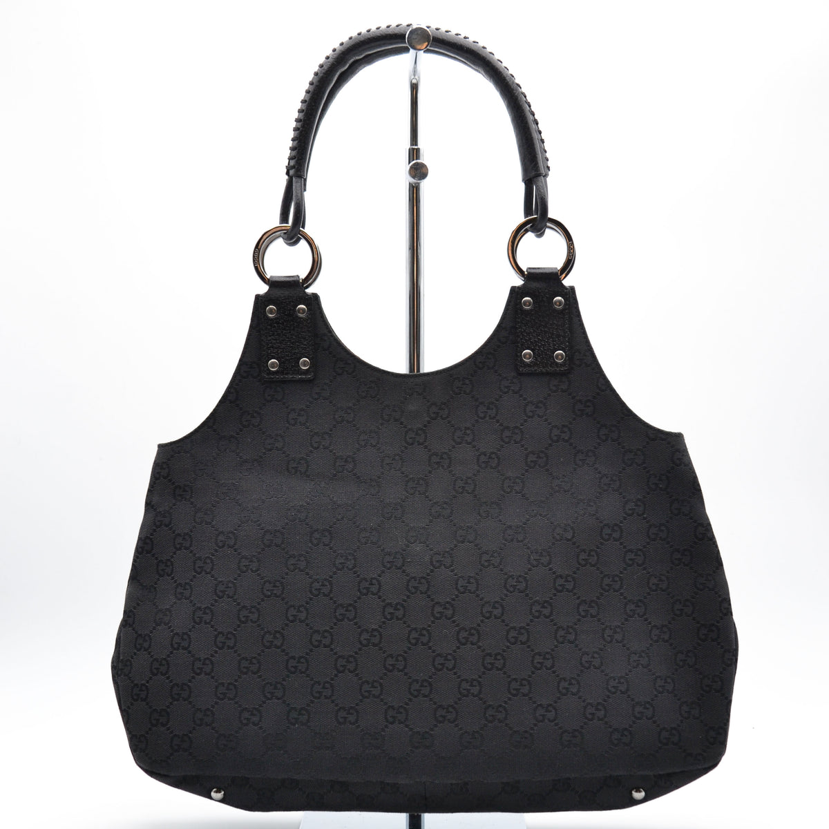 Sac Gucci tote GG noir vintage