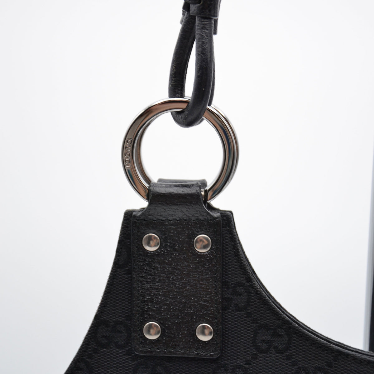 Sac Gucci tote GG noir vintage