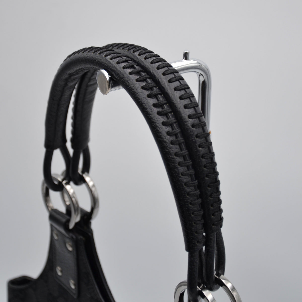 Sac Gucci tote GG noir vintage