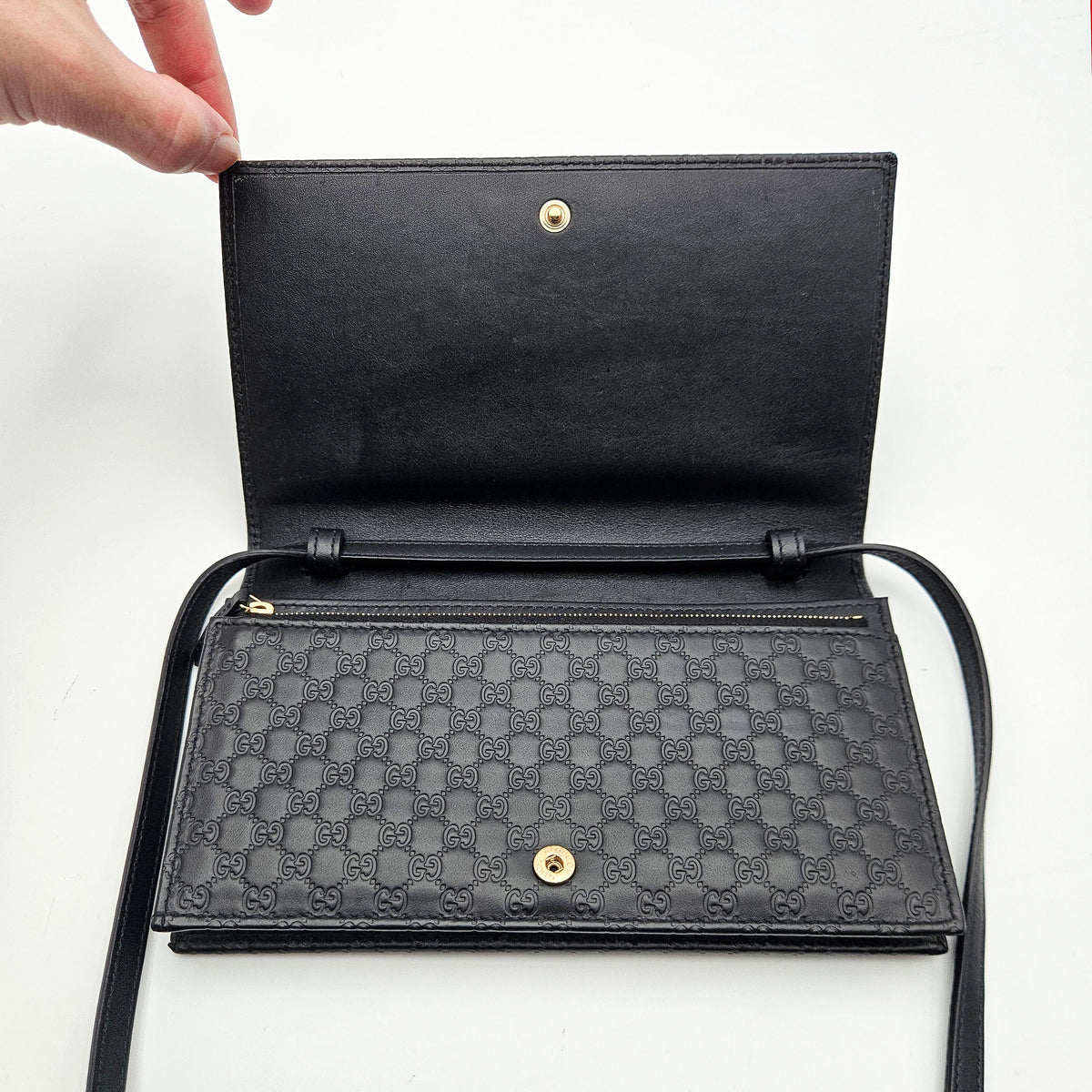 Gucci Wallet on Chain Microguccissima Noir