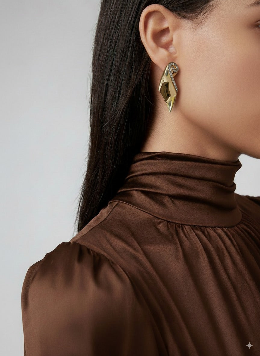 Givenchy Vintage 1980s Gold-Plated Clip-On Earrings
