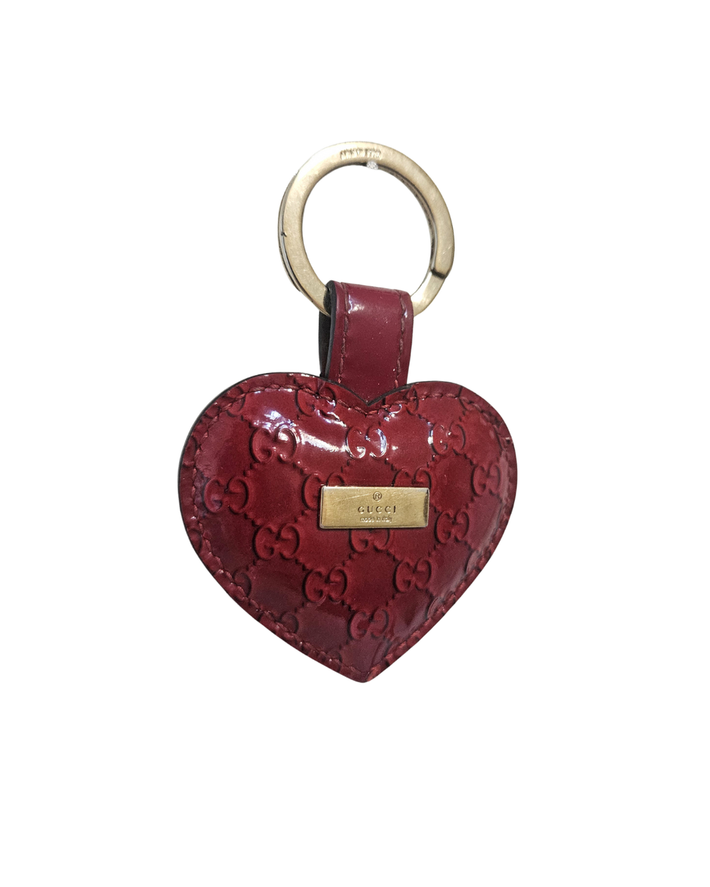 Gucci Heart-Shaped Keychain in Patent Leather – Stylish Bag