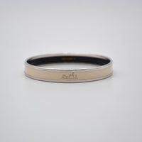 Bracelet Hermès émail blanc motif calèche