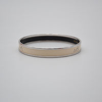Bracelet Hermès émail blanc motif calèche
