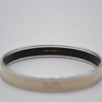 Bracelet Hermès émail blanc motif calèche