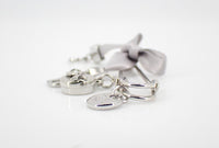 Dior Silver-Tone Safety Pin Brooch with Charms