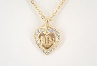 Collier pendentif cœur plaqué or vintage Dior