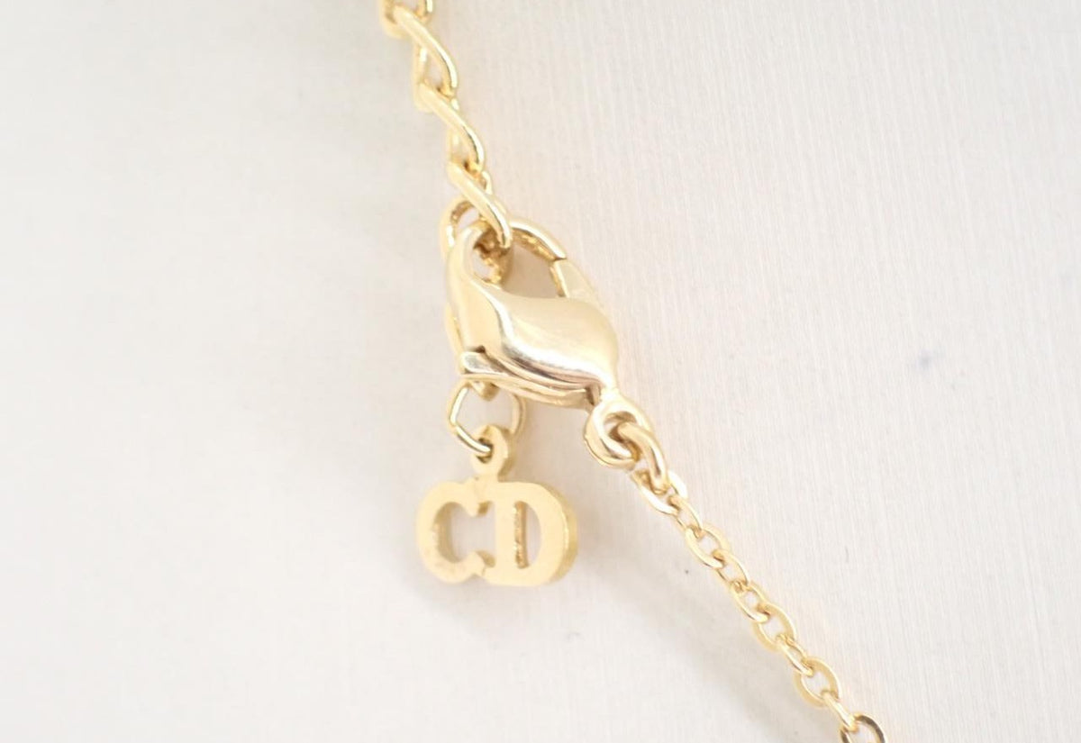 Collier pendentif cœur plaqué or vintage Dior