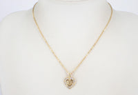 Collier pendentif cœur plaqué or vintage Dior