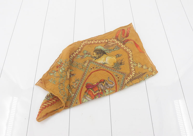 Vintage Salvatore Ferragamo Silk Bandana– Exotic Animal Print