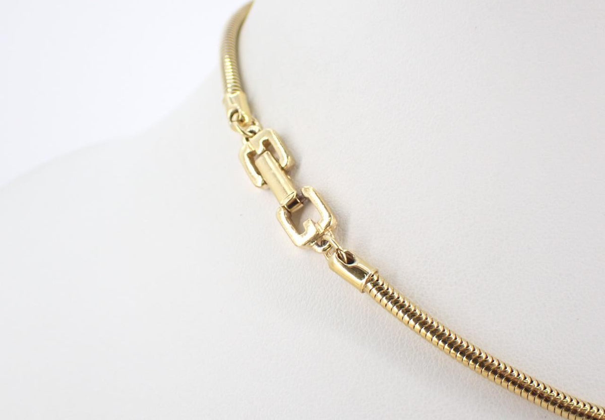 Vintage Givenchy Art Deco Gold-Plated Necklace