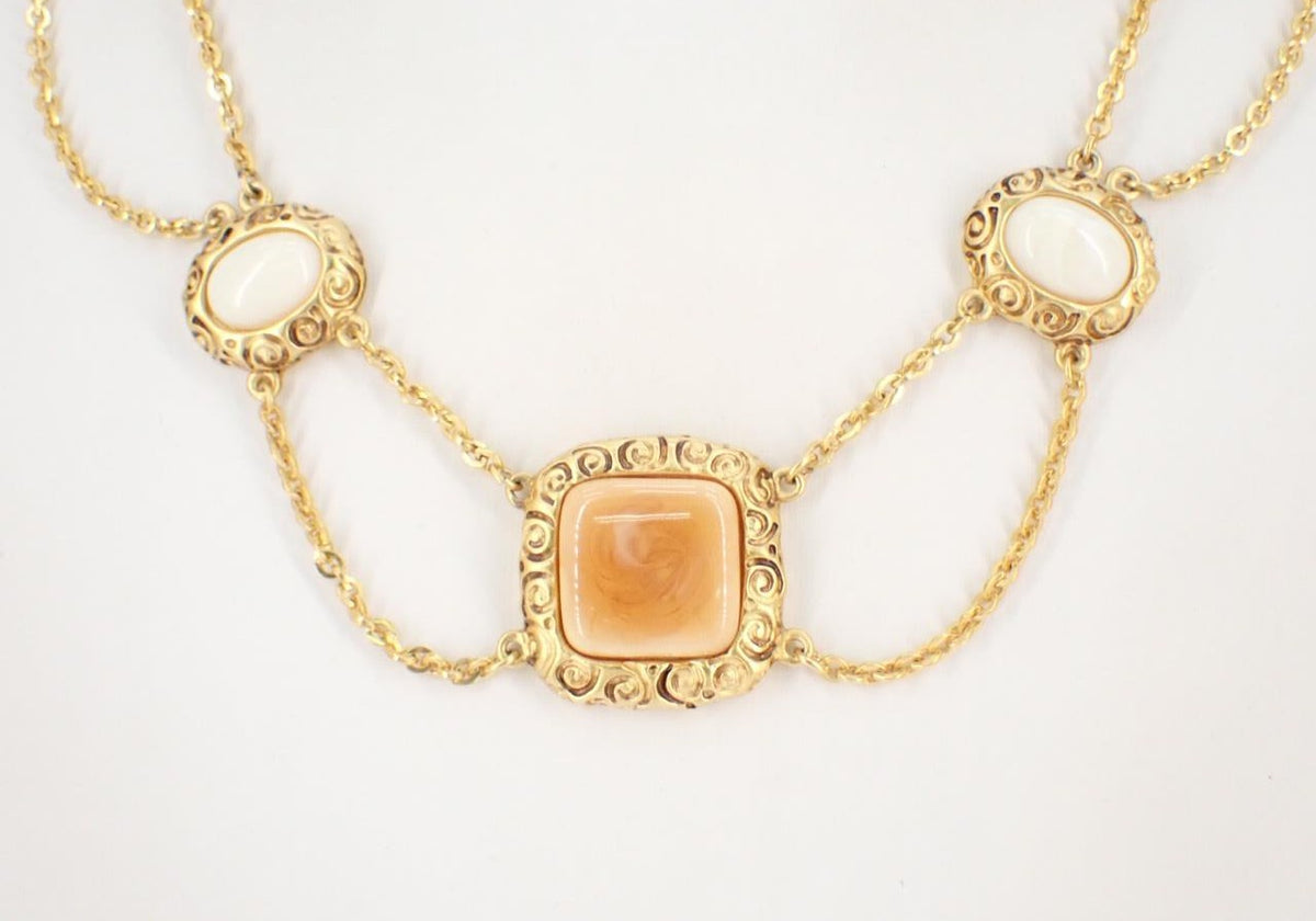 Vintage Givenchy Gold-Plated Baroque Necklace