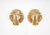 Vintage Celine Gold-Plated Clip-On Earrings