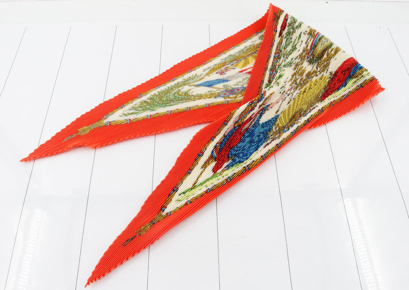 Vintage Hermès Plissé Silk Scarf - La révolution française
