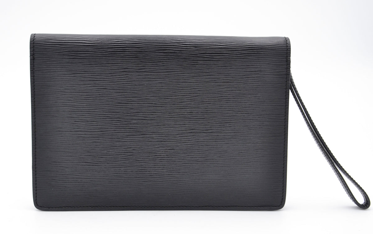 Pochette Louis Vuitton En Cuir Épi Noir