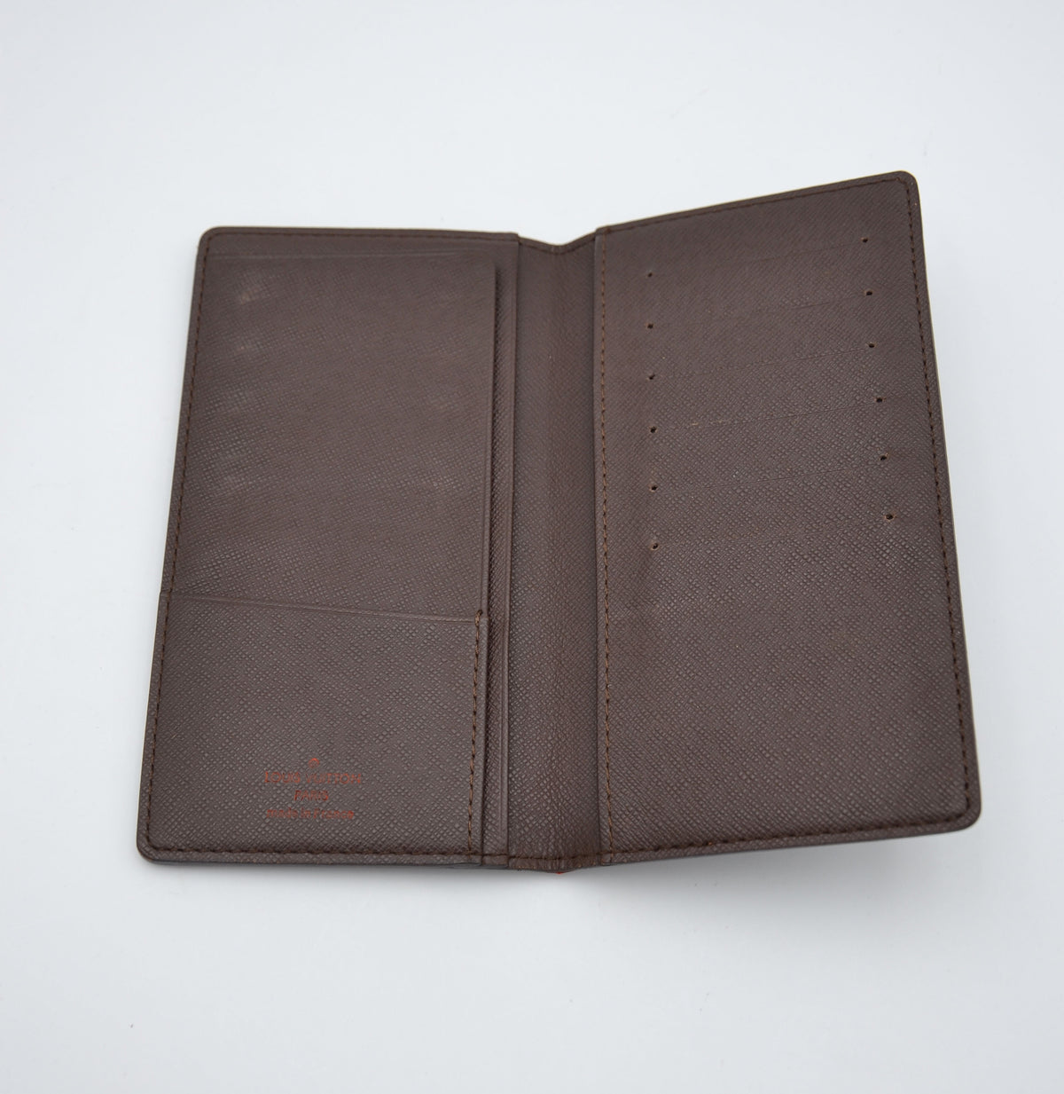 Portefeuille Louis Vuitton En Toile Enduite Damier Ebene